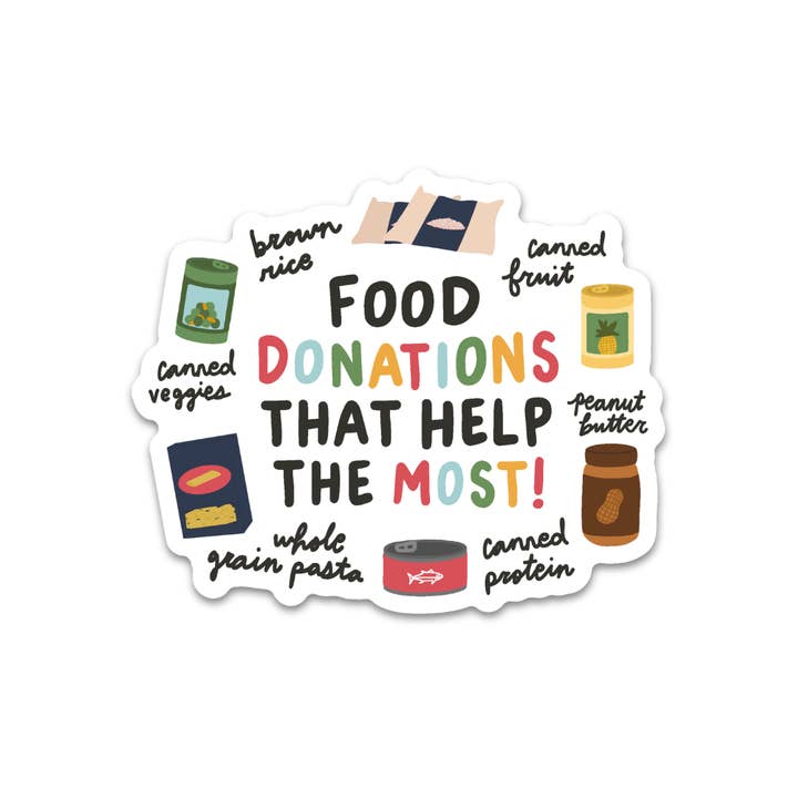 Donations Sticker for wholesale by Oh Happy Dani