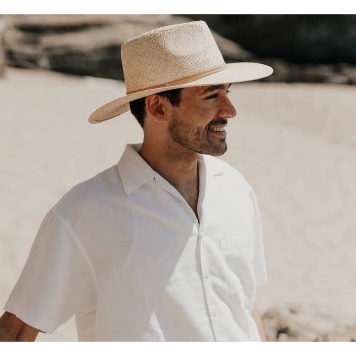 Natural Chapéu de Palha Safari - Estilo Johvan Tamanho Aberto 12 para venda a revendedores na Faire8