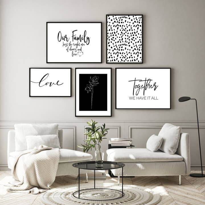 Family Gallery Print Set for wholesale by D'LUXE PRINTS