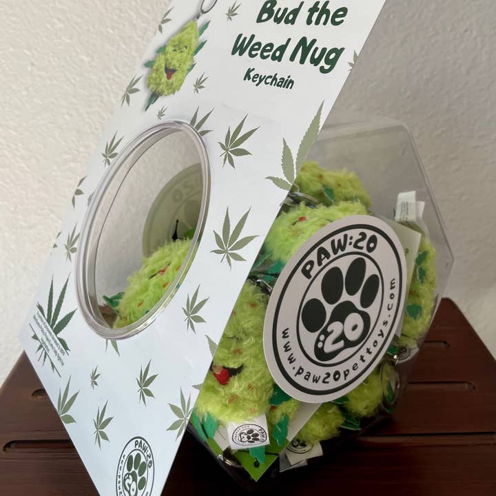 PAW:20 - Wholesale Pet Toy - Cat/Dog - Bud the Weed Nug 420 Keychain Display | Great Impulse Item2