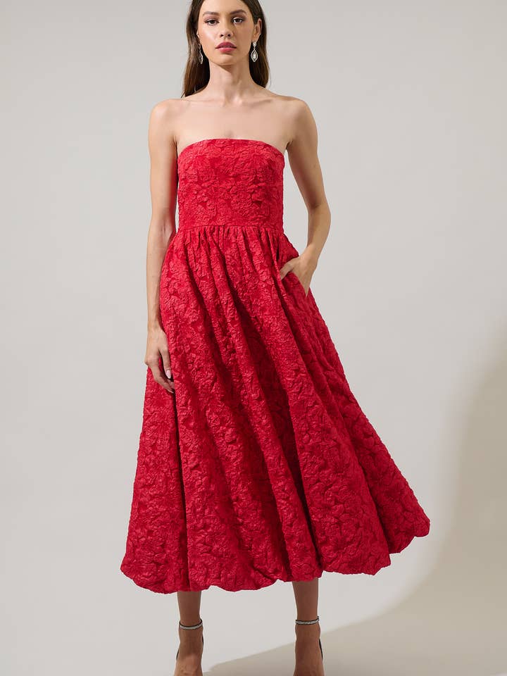 Sugarlips - Wholesale Dress - Women's - Arielle Jacquard Belle Strapless Maxi Dress