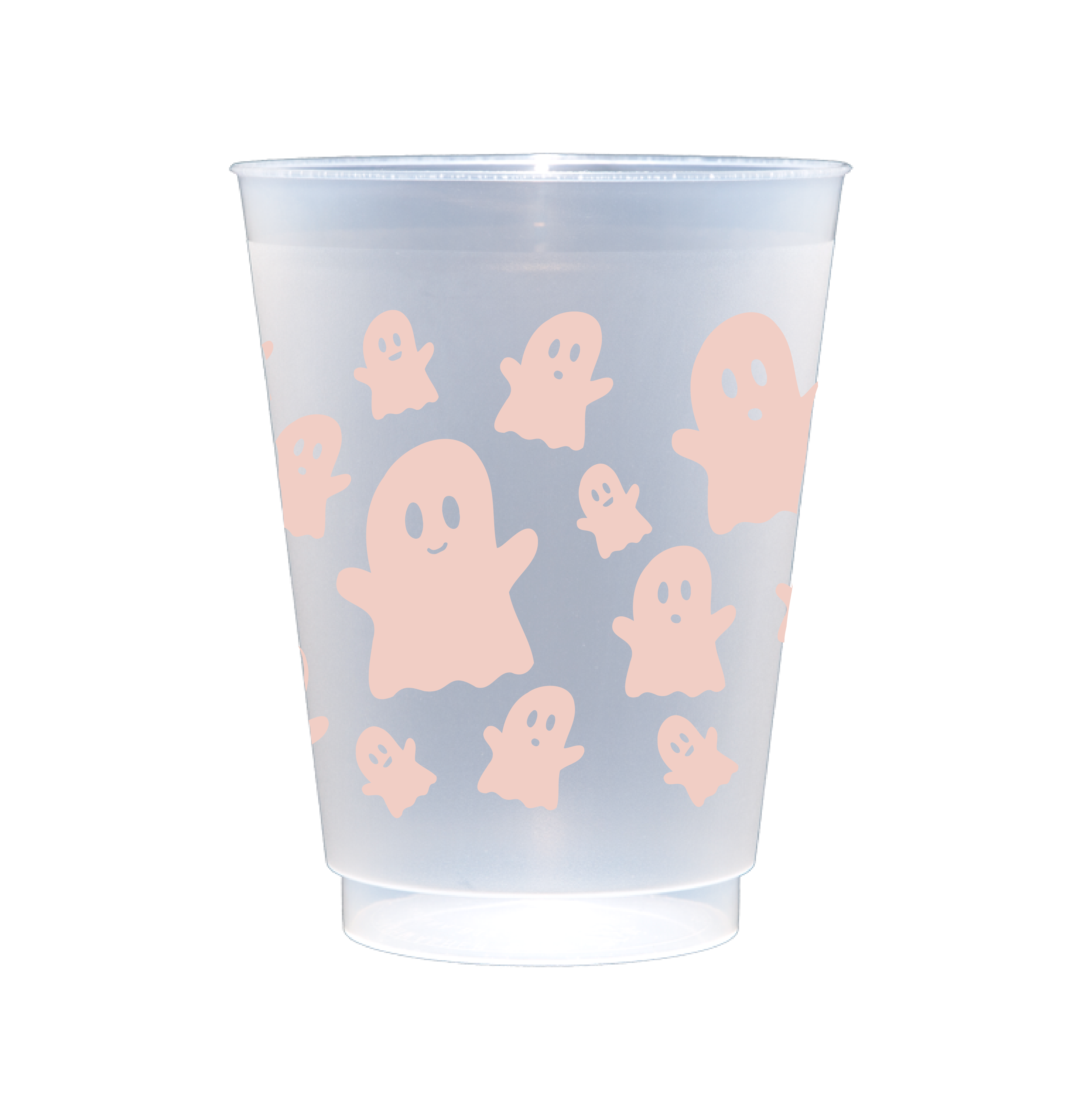 Birdie Mae Designs - Vente Gobelets jetables - Pink Ghosts | Ensemble de 8 tasses en acrylique givré de 16 oz1
