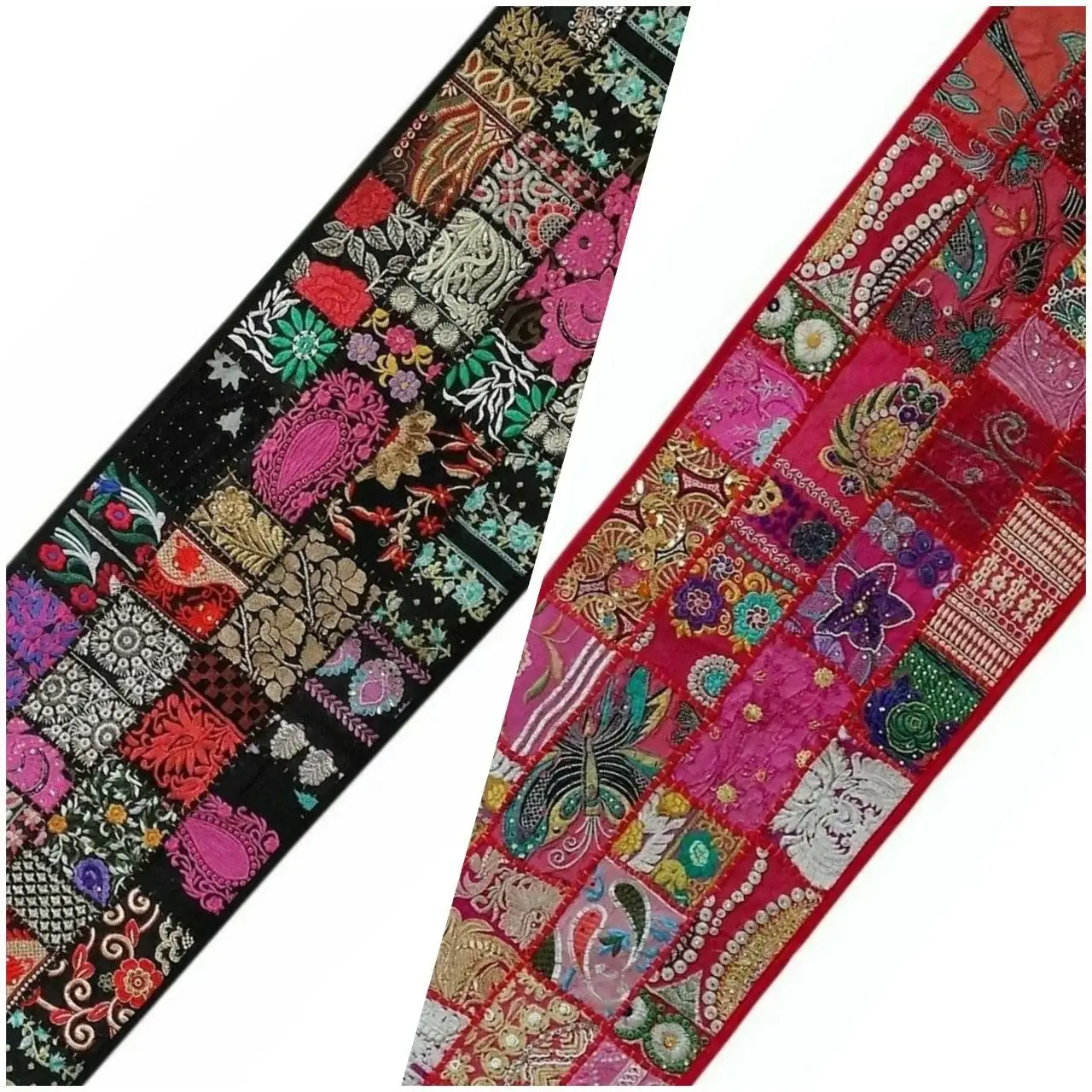 Bhawana Handicrafts – wholesale Table runner – 5 Piece Lot, Indian Table Runner Room Decor Cloth Embroidery5