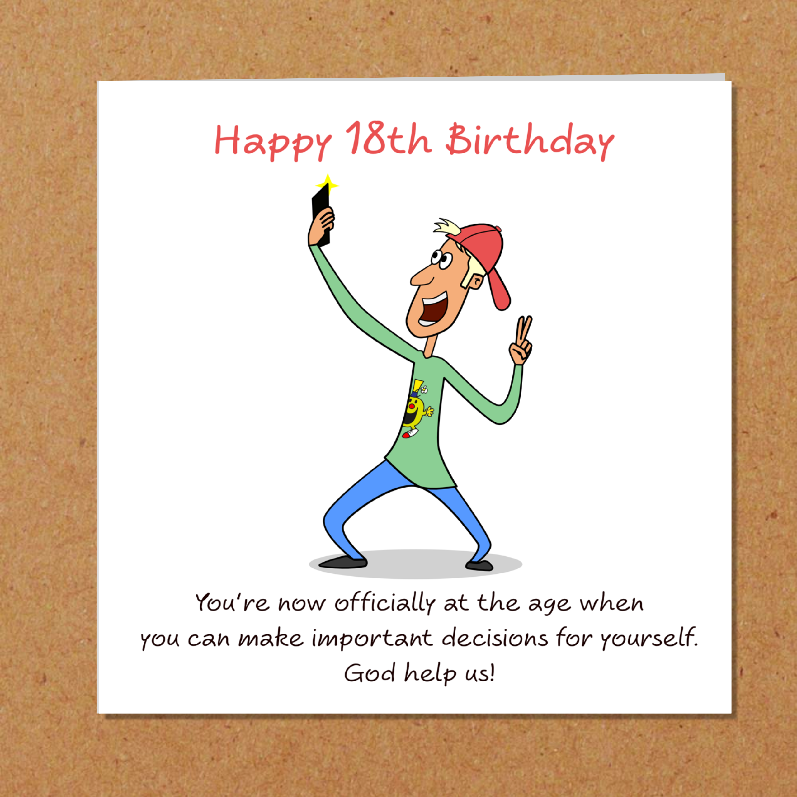 Swizzoo Cards - Vente Cartes d'anniversaire - Carte de 18e anniversaire amusante pour fils, frère, neveu, petit-fils, filleul, petit ami ou tout autre ami de sexe masculin Carte amusante de 18e anniversaire pour homme, garçon, adolescent, humoristique, dix-huit ans grossier et effronté et amusant3