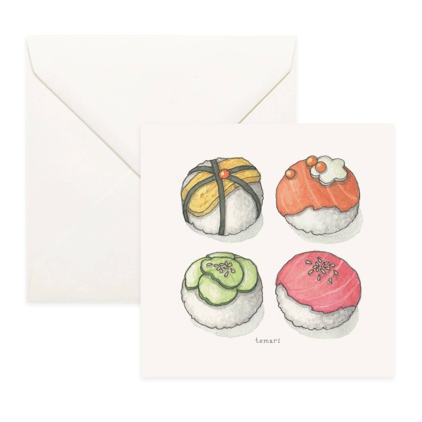 Yeesan Loh – Cartão de saudação diária por atacado – Cartões / Sushi . Maki5