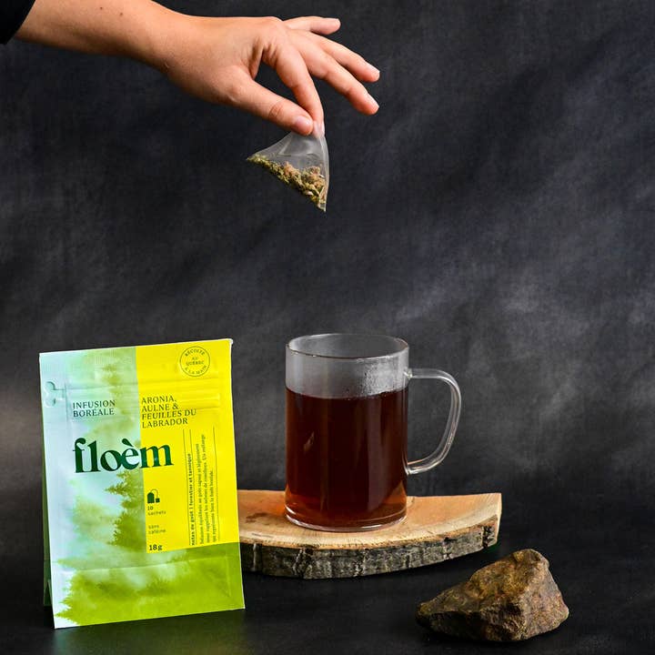 Floèm - Venta al por mayor Tés saludables/desintoxicantes - Té de hierbas nórdico: hojas de aronia, aliso y labrador