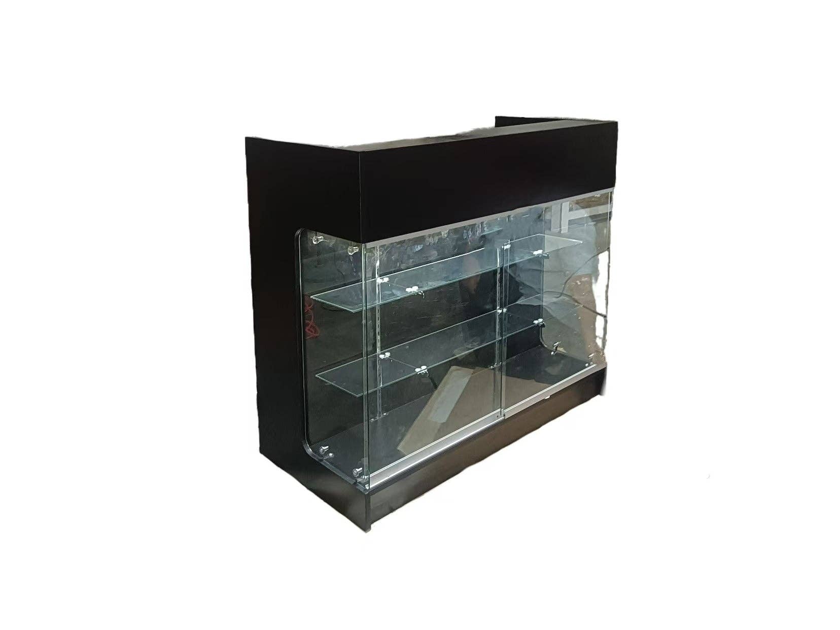 Only Hangers - Wholesale Retailer Display Stand/Case - Black Ledgetop Showcases with LED Lights  in 4ft and 6ft2