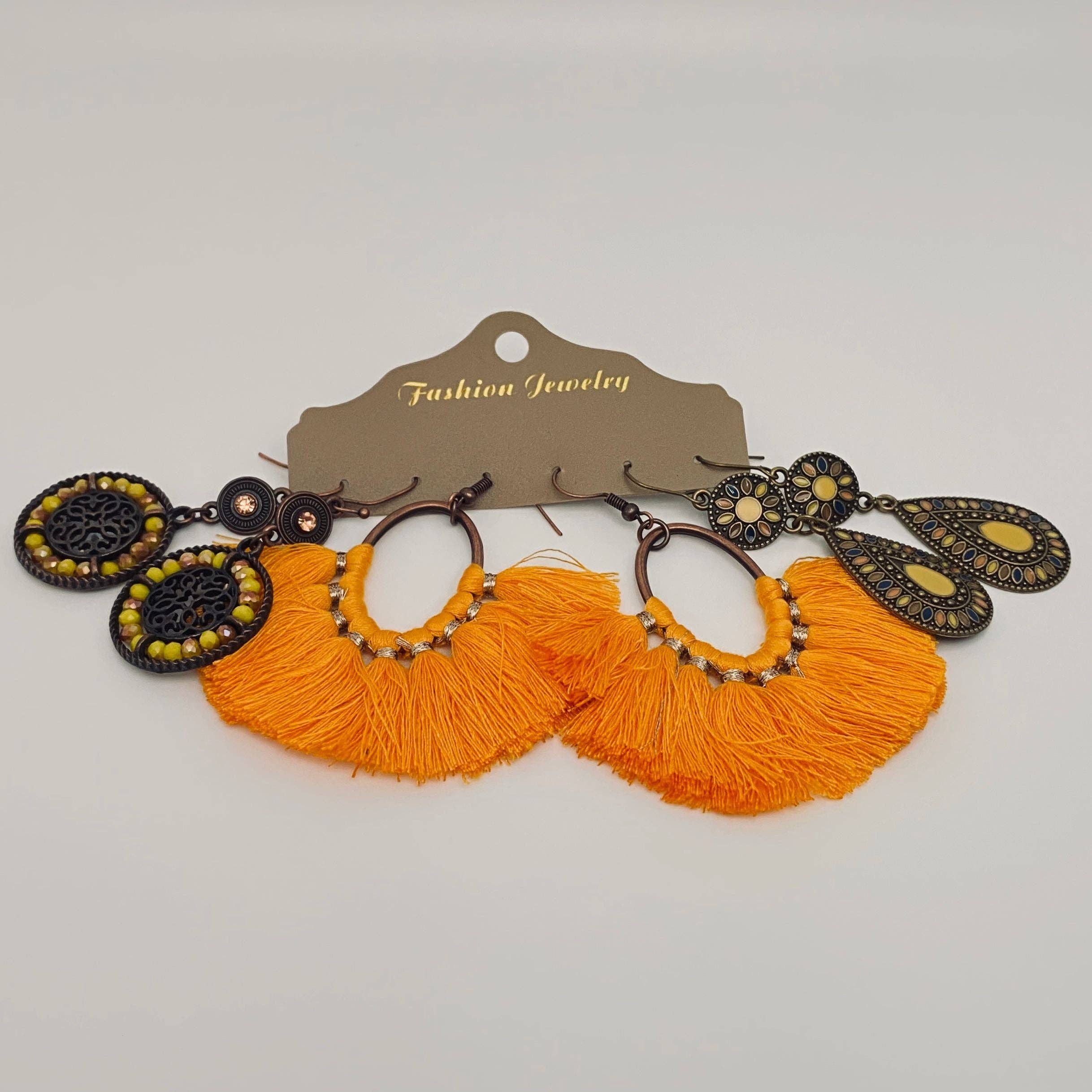 Mio Queena – wholesale Jewellery set – 3Pairs/set Boho Earrings in Different Styles - BJ25