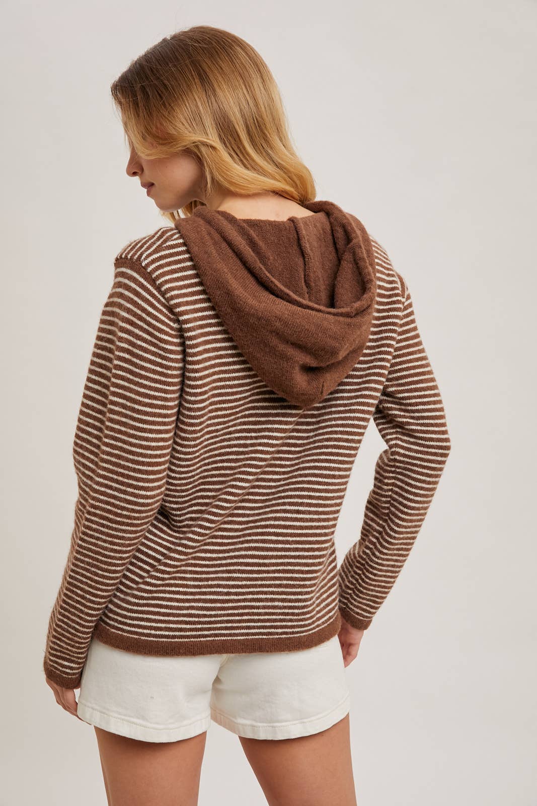 Bluivy - Wholesale Hoodie - Women's - HENLEY SWEATER WITH HOODIE16