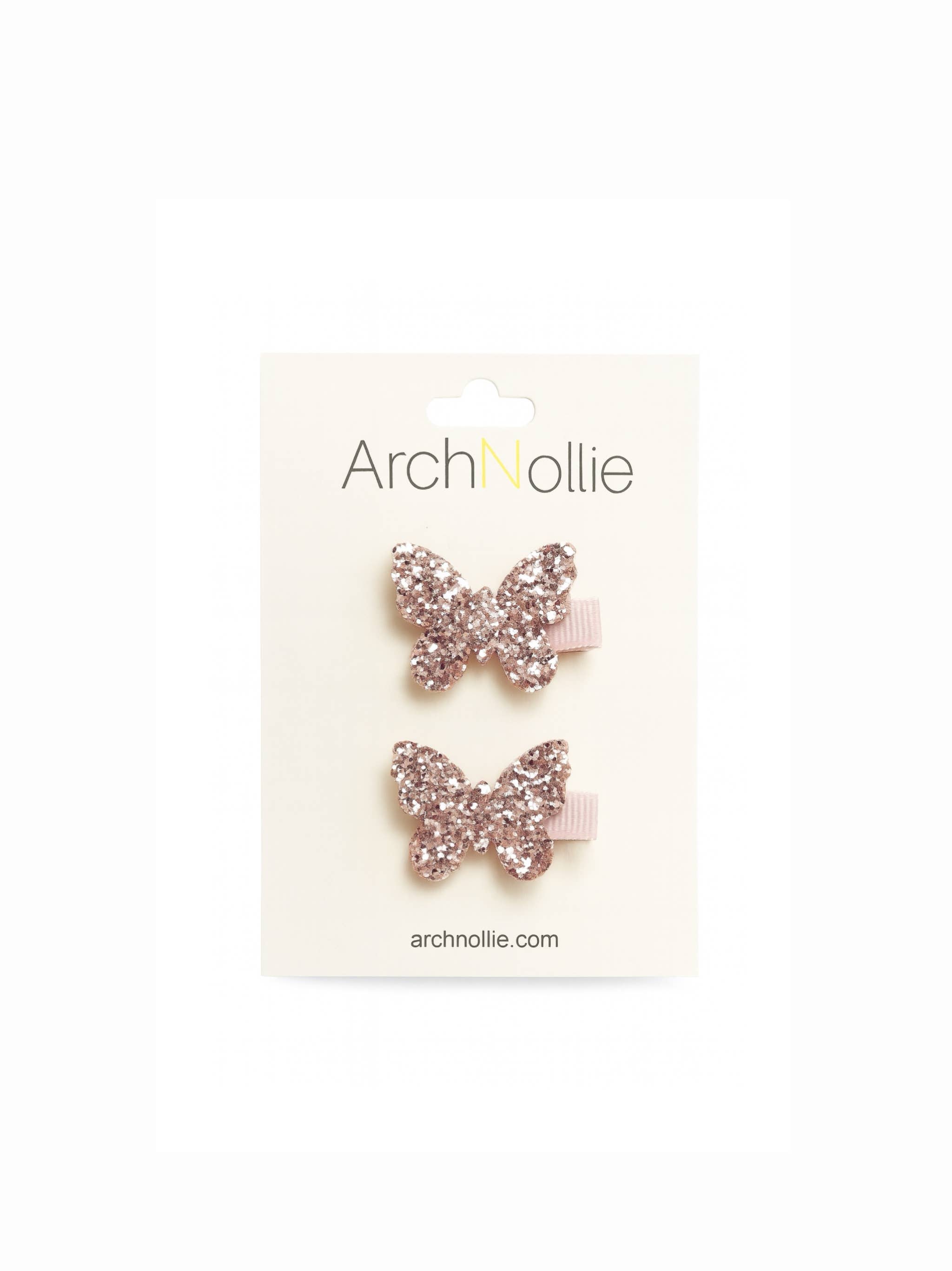 ANO - ArchNOllie - Wholesale Hair clip – Child - Glitter Butterfly Hair Snaps