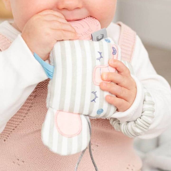 Handychew Sensory Baby Teething Toy - Darcy the Elephant for wholesale by Cheeky Chompers US