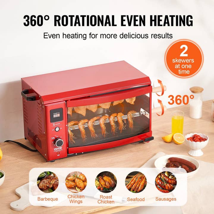 Hard Rock Health Stores - Wholesale Kitchen Appliance - Stainless Steel Shawarma Grill Machine Electric Gyro Rotisserie Machine