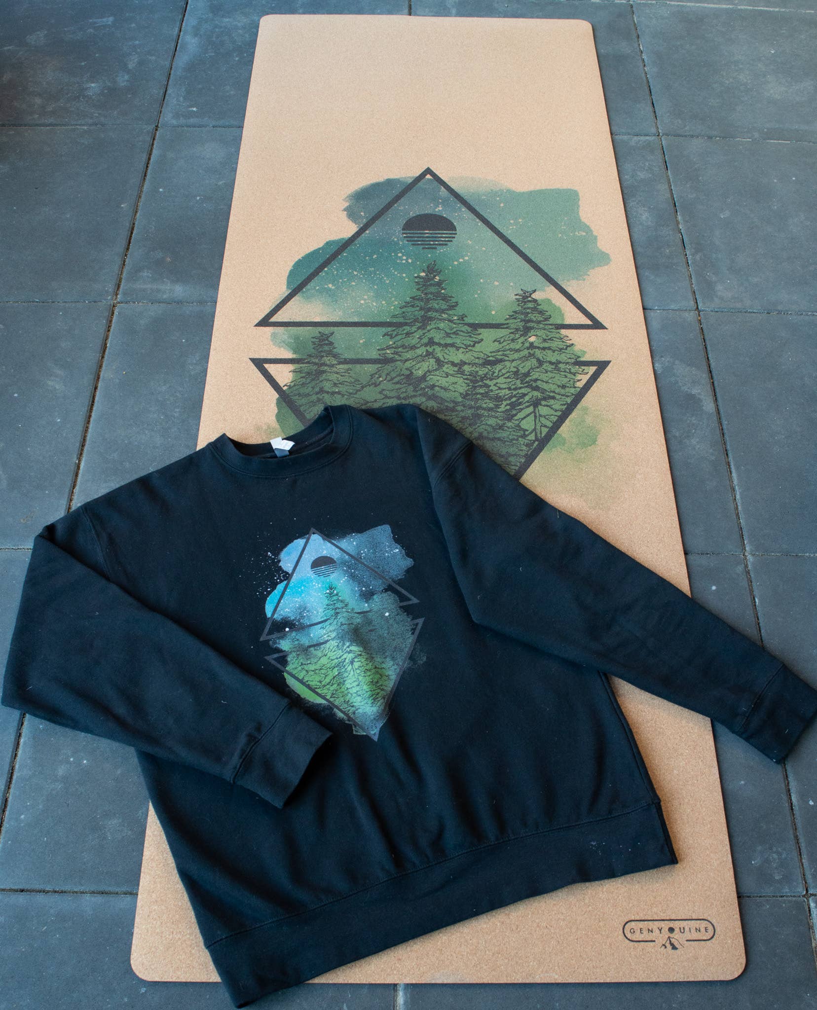 genYOUine - Wholesale Yoga Mat - Cork Yoga Mat - Coloured Forest4