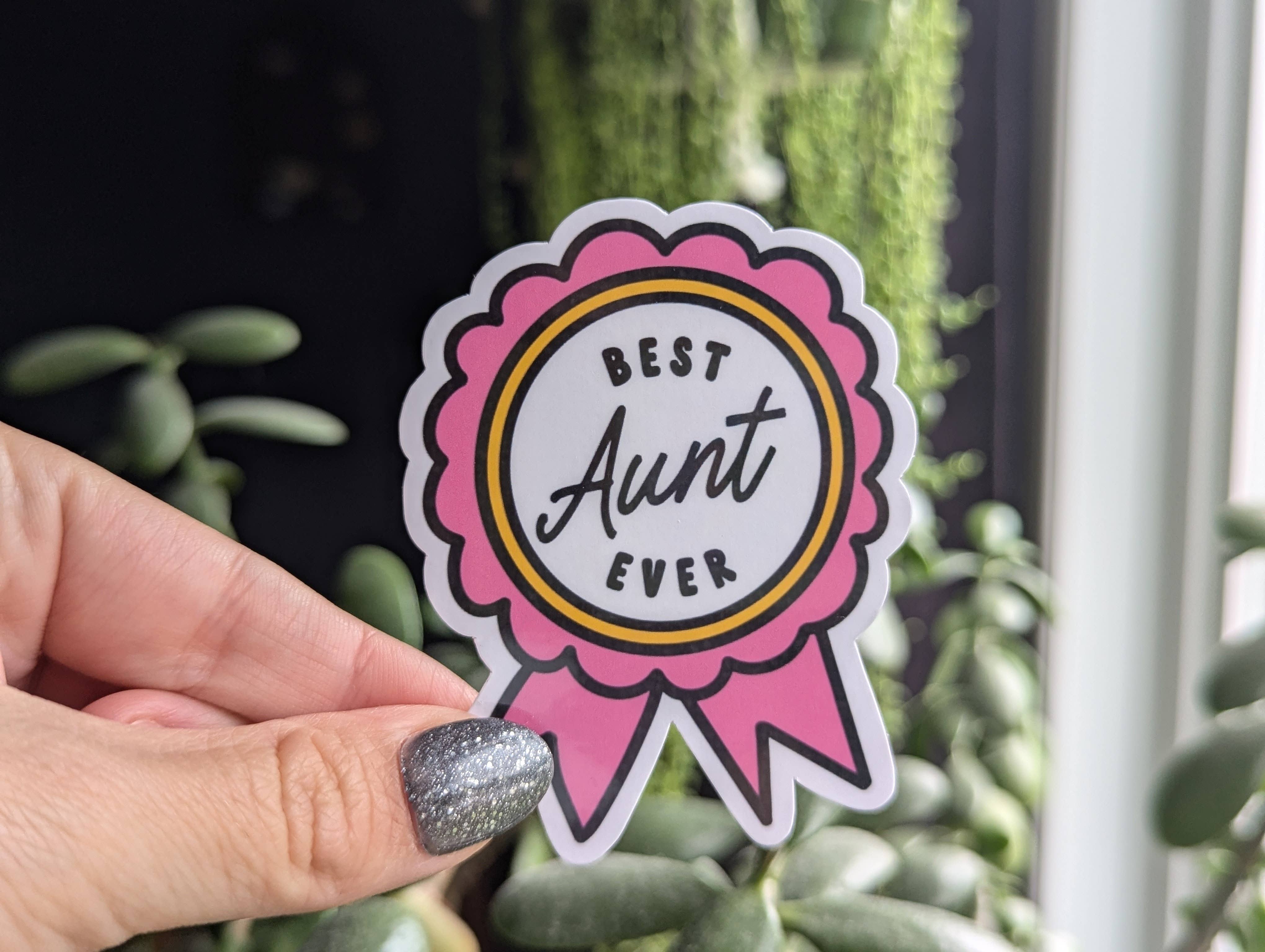 Moonlit Creations - Wholesale Sticker - Best aunt ever sticker, pregnancy announcement merch2