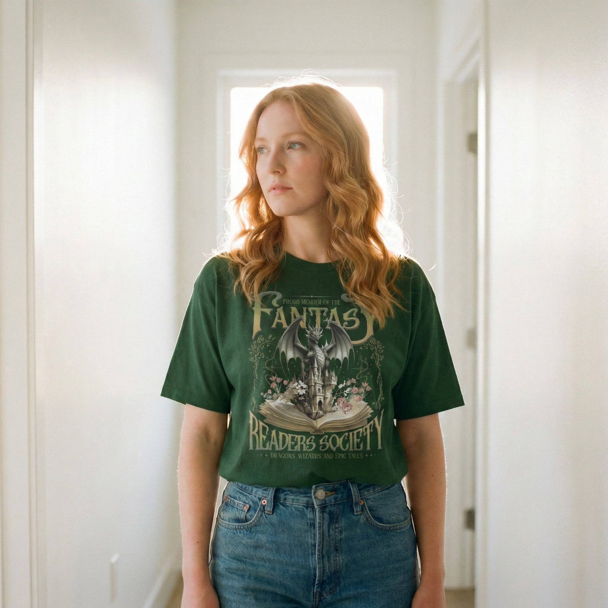 MagicMerchEmporium – wholesale Screen printed t-shirt – Women′s – Fantasy Book Lover Tee4