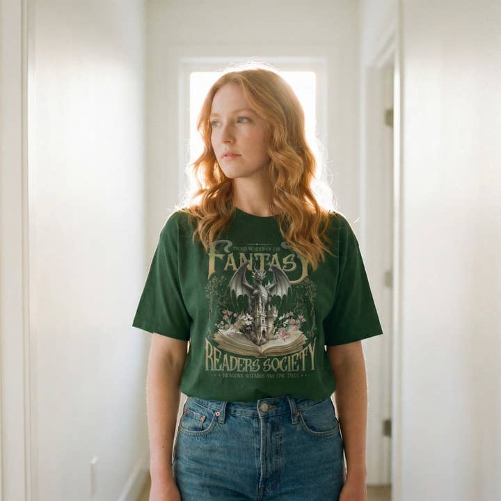 MagicMerchEmporium – wholesale Screen printed t-shirt – Women′s – Fantasy Book Lover Tee4