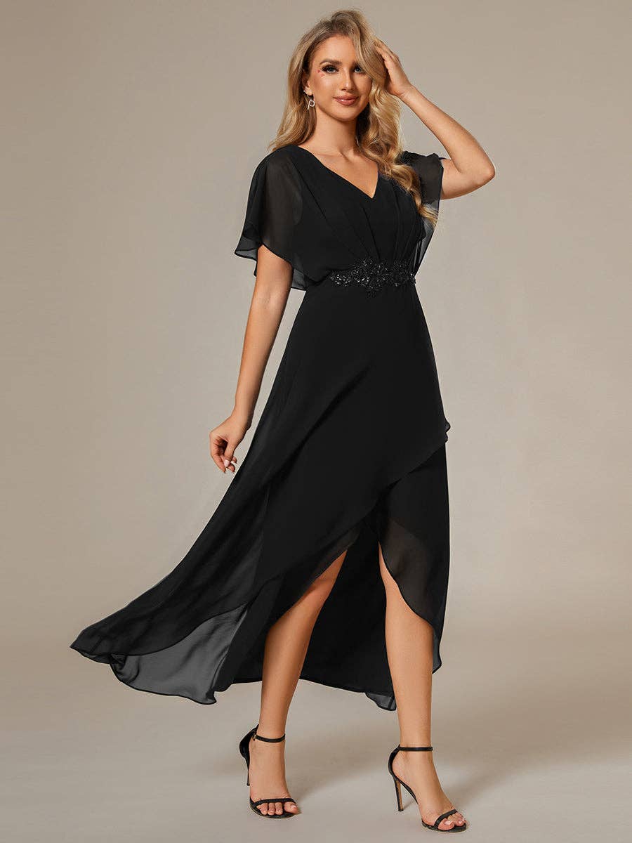 Ever-Pretty - Wholesale Dress - Women's - Chiffon Evening Dress with Short Sleeves11