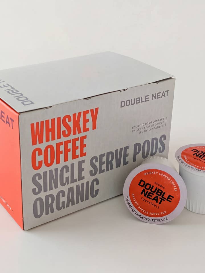 Whiskey-Infused Coffee Pods for wholesale by Double Neat