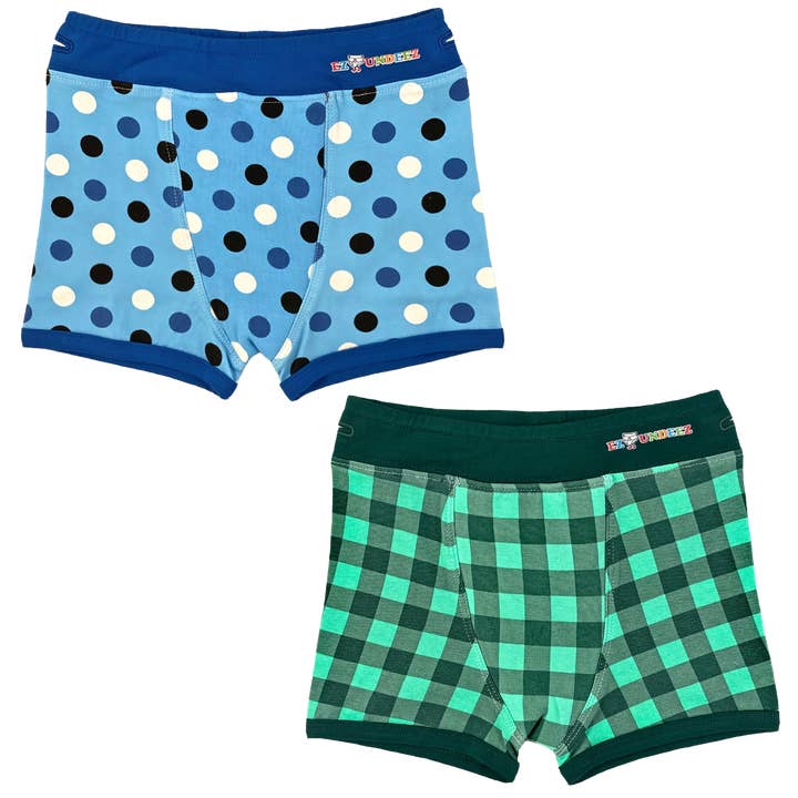 Polkadots-Plaid Boxers for wholesale by Ez Sox