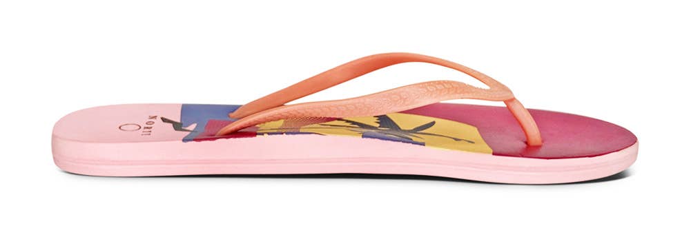 The Norty Brand - Wholesale Flip Flops - Women's - Norty Womens EVA Flip Flop Sandal Sunset Palm Prepack 22019B2