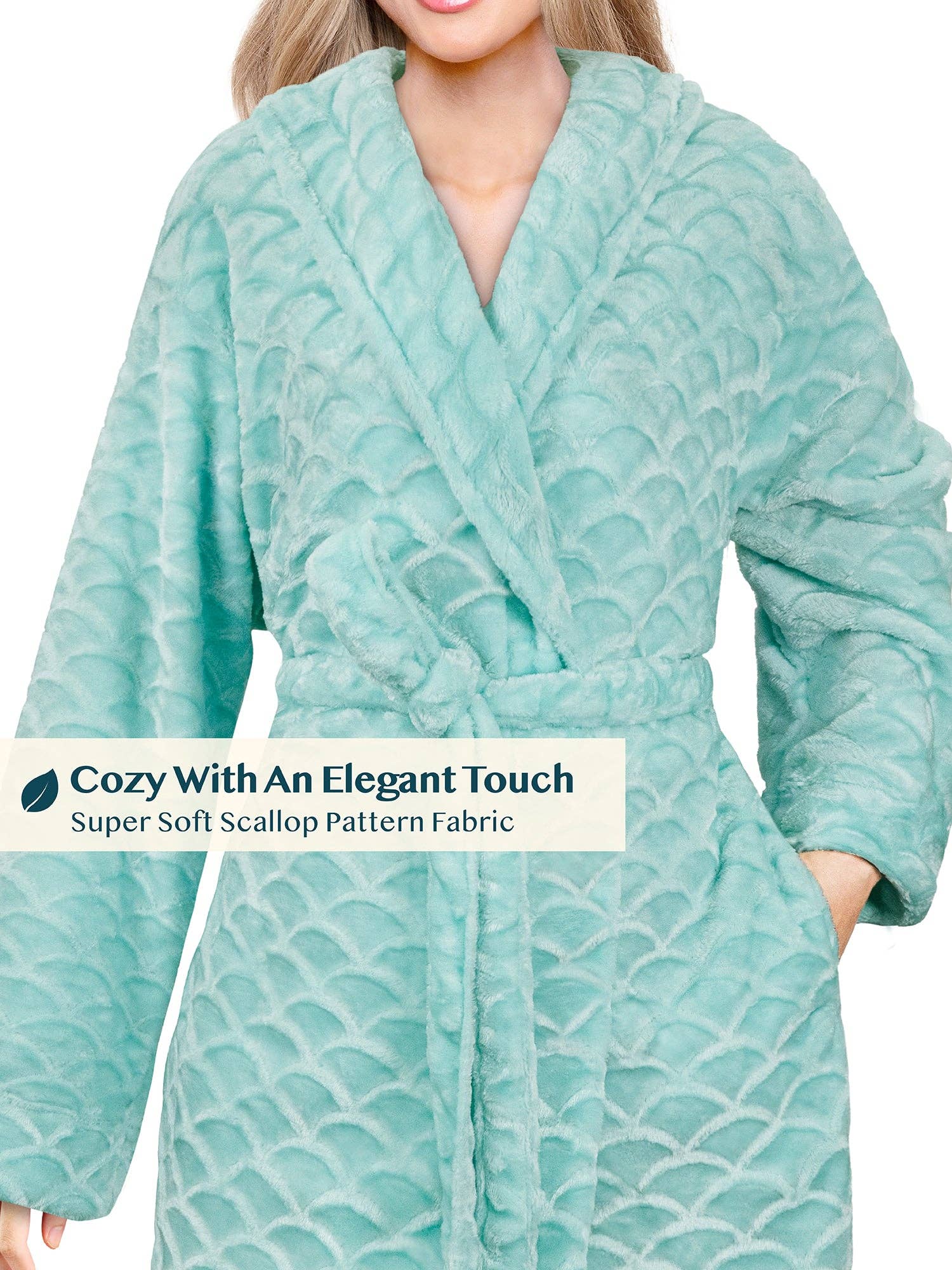 Pavilia - Wholesale Badjas - Dames - Dameskamerjas met geschulpte patroon27