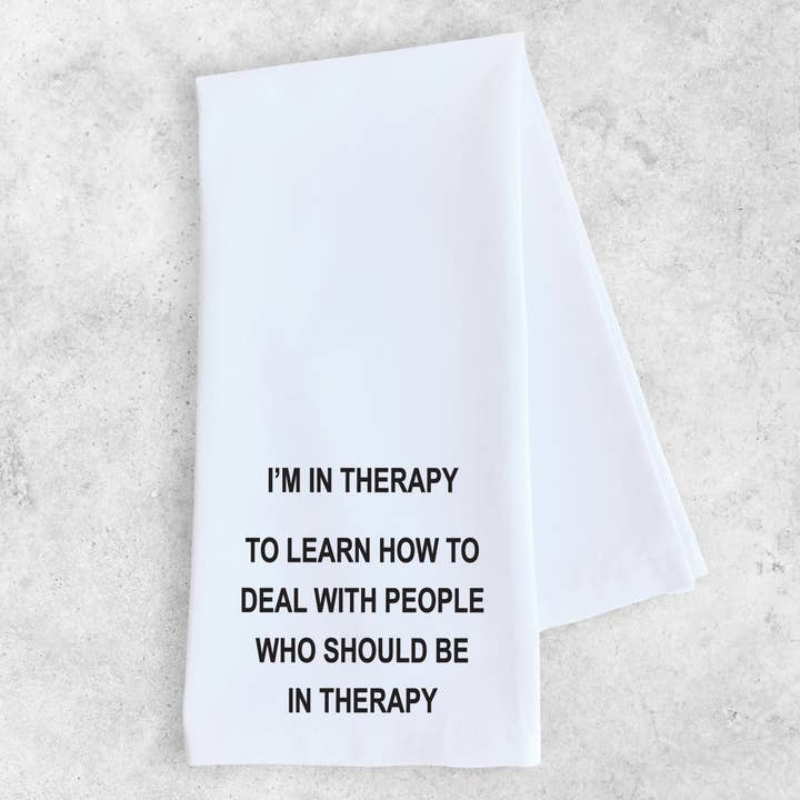 Therapy - Tea Towel for wholesale by DEV D + CO.