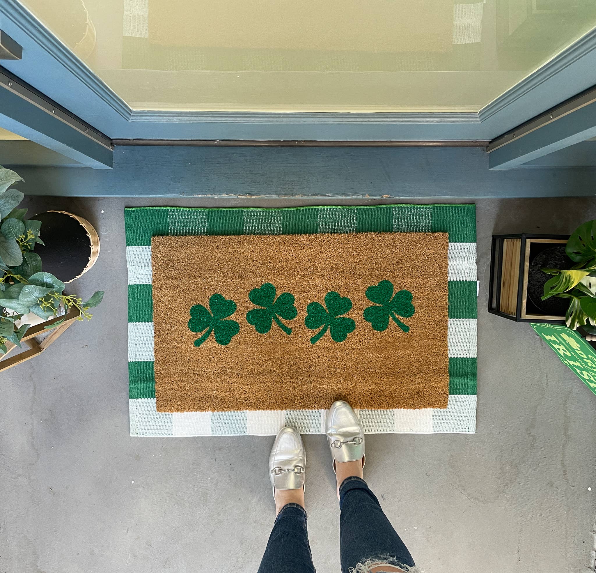 Nickel Designs Doormats - Wholesale Door Mat - Shamrocks St. Patrick's Day Doormat1
