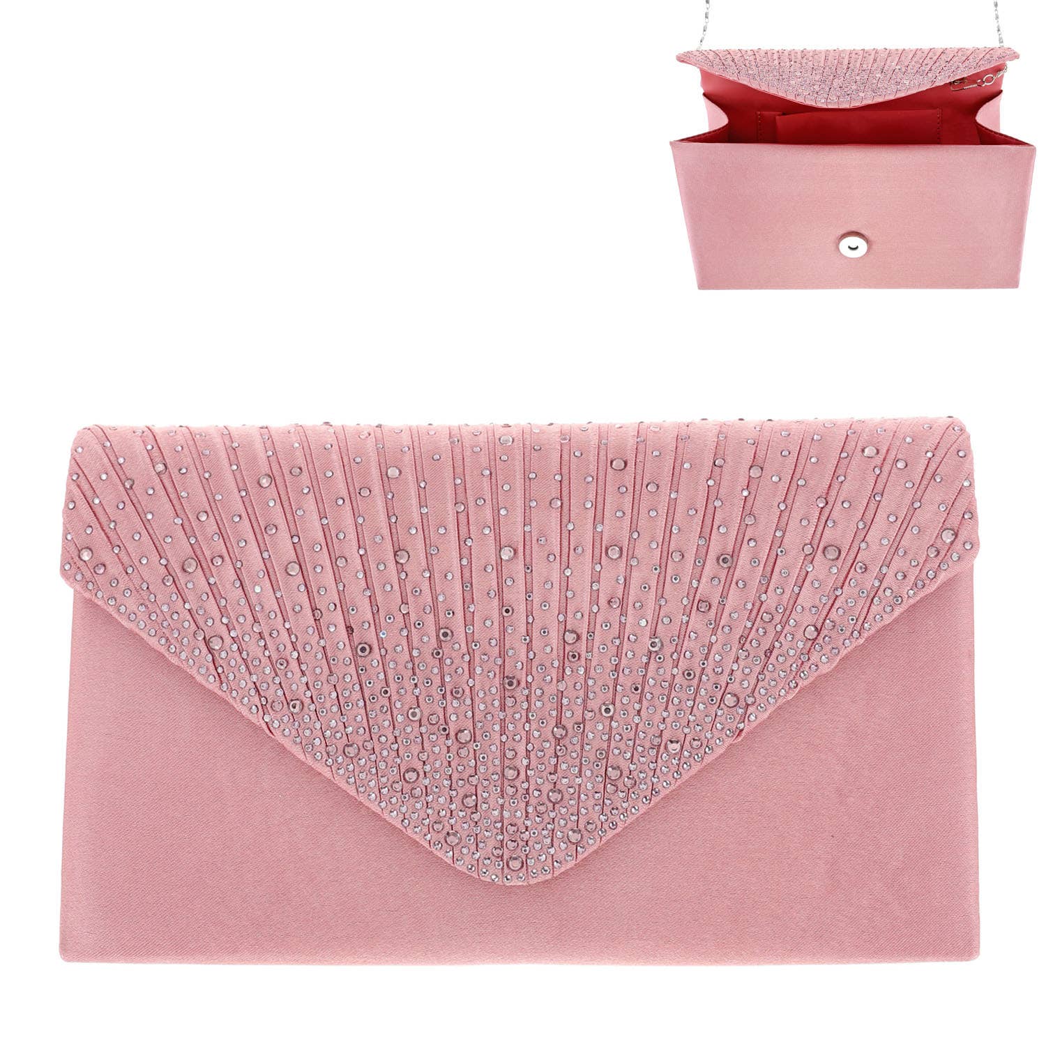 SP Sophia Collection - Vente Pochette – femme - Sac de soirée à bandoulière avec enveloppe en strass8