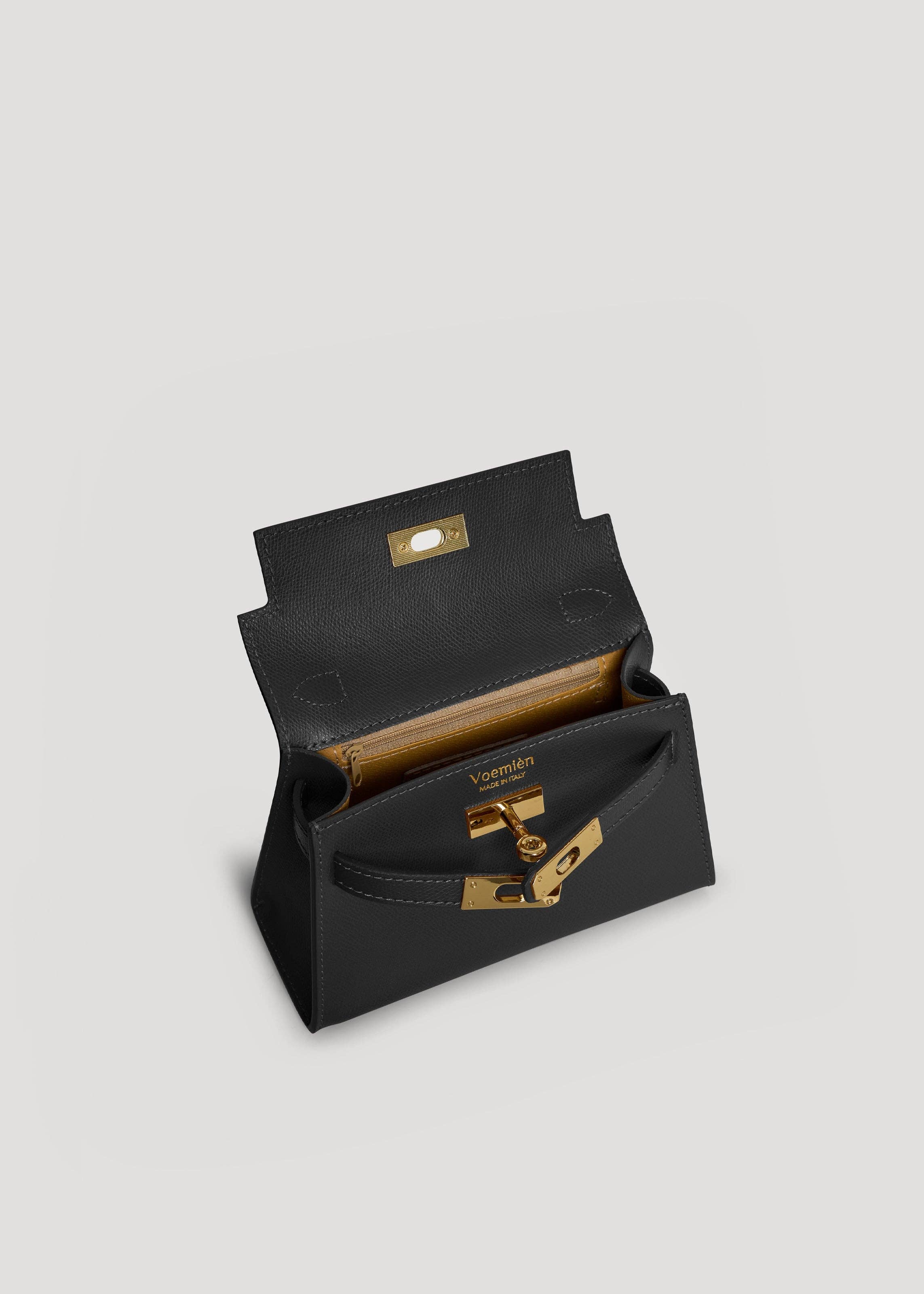 Voemièn - Venta al por mayor Bolso con asas - Mujer - Bolso Victoria en cuero Epson negro5