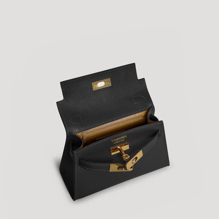 Voemièn - Wholesale Top handle bag – women's - Victoria Bag in Black Epson Leather5