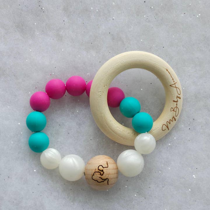 My Baby Avenue - Wholesale Teether (Not Clip-On) - Baby - Fuchsia teething ring0