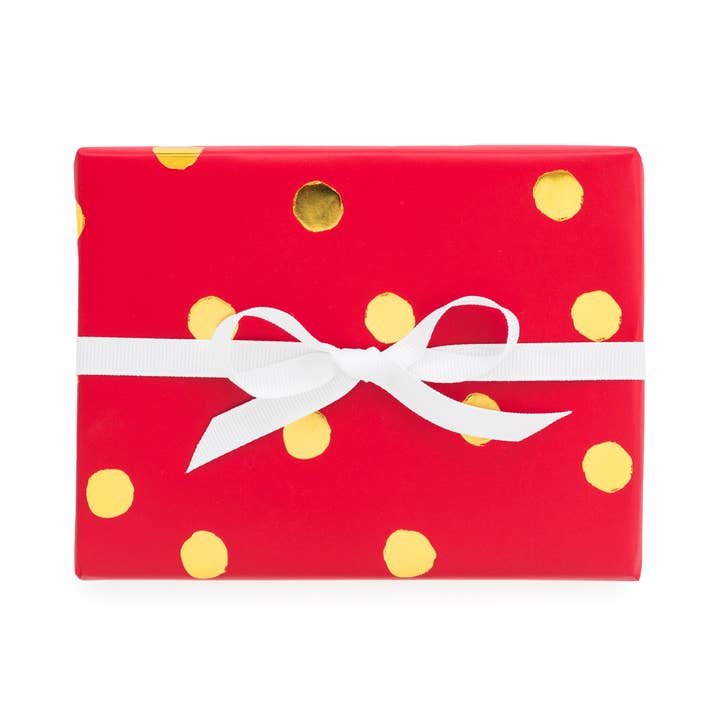 Sugar Paper – wholesale Wrapping paper roll – Red Polka Dot, Gift Wrap Roll
