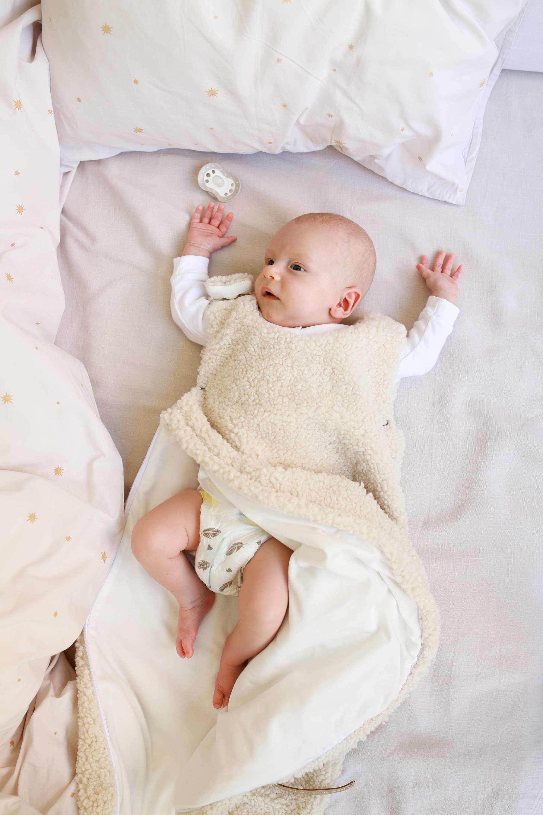 Babyly - Wholesale Sleepsack - Baby - Teddy sleeping  bag - CREAM or TAUPE - 1,5 TOG9