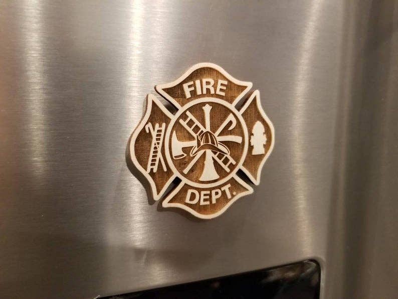 Fire Dept Magnet - Firefighter Gift