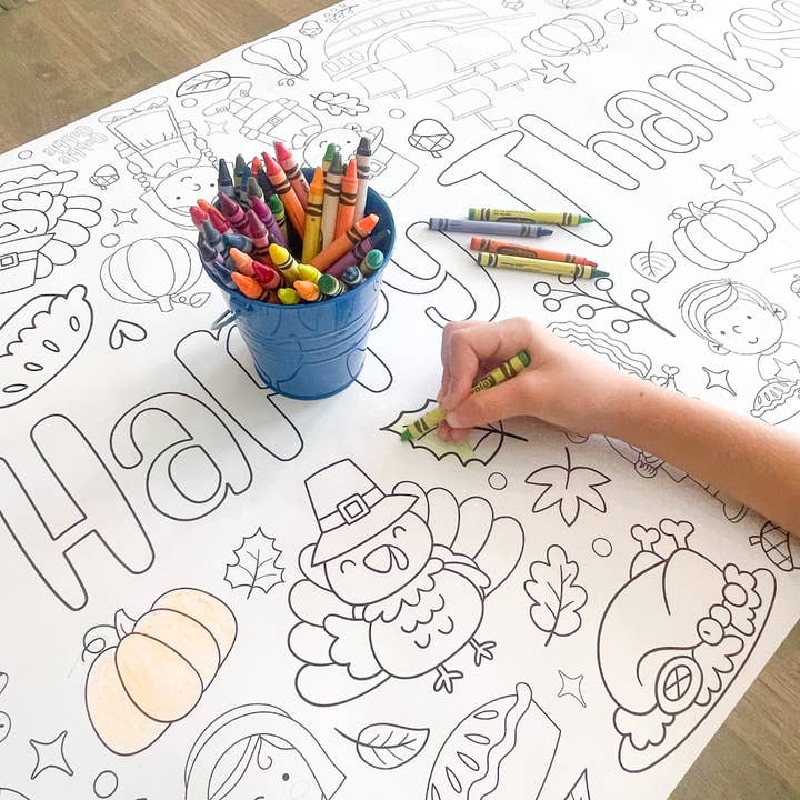 Party in a pinch - Wholesale Coloring Tablecloth - Kids & Baby - Thanksgiving Coloring Table Runner| Happy Thanksgiving6