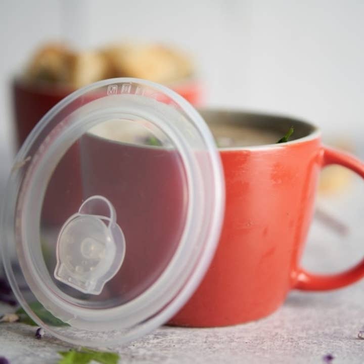 Kook - Wholesale Bowl - Kook Ceramic Soup Mugs with Lids, 25 oz, Set of 2