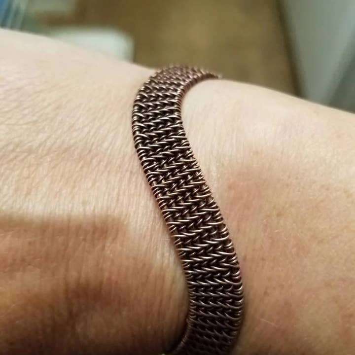 Woven Copper Wave Bracelet for wholesale by 365 Jewelry