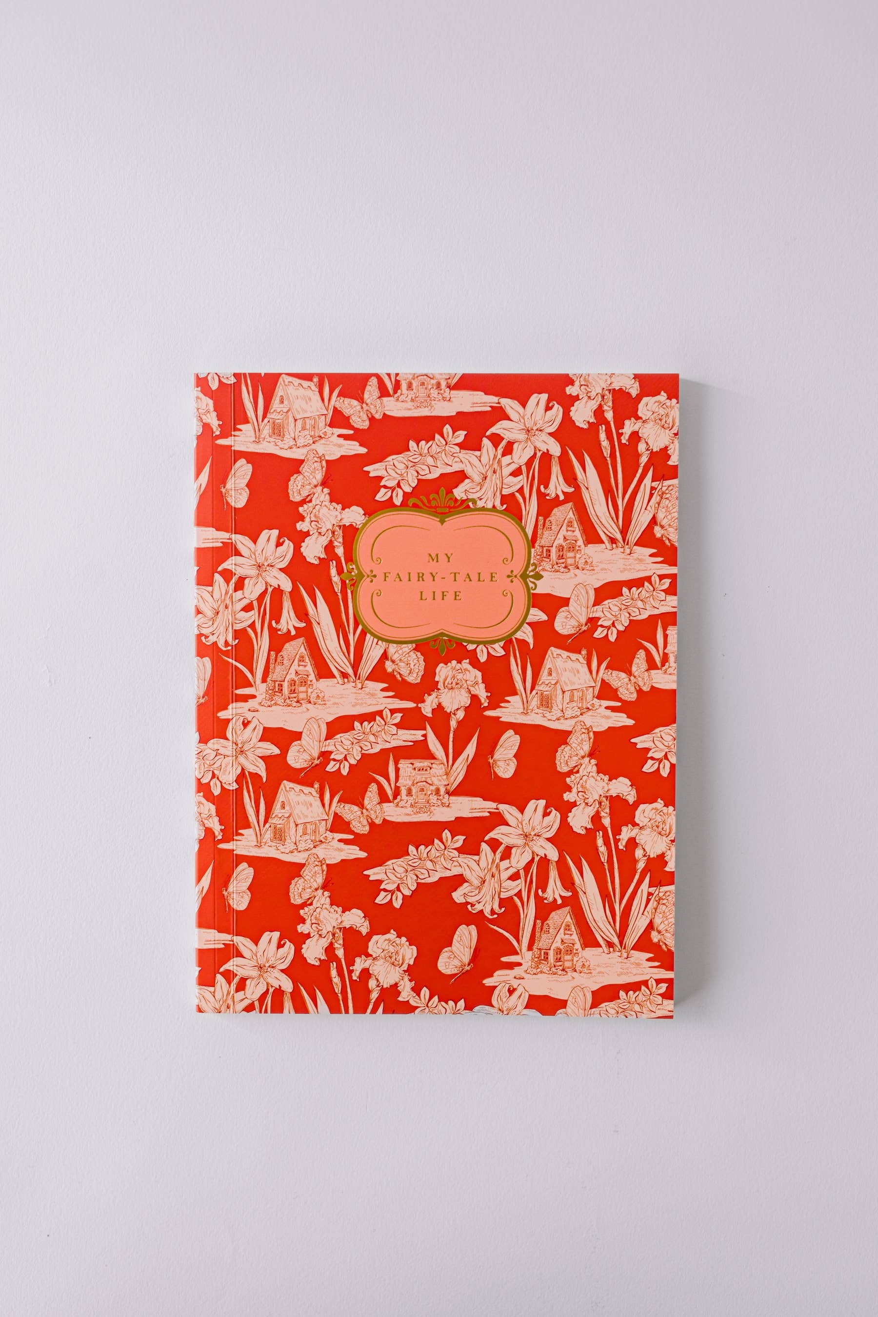 Good Juju Ink - Wholesale Notebook - Fairy House Toile Softcover Notebook - Red1