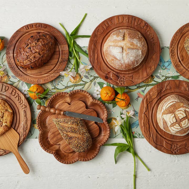 etúHOME - Wholesale Cutting Board - Vintage English Bread Board: Our Daily Bread, Medium, Natural8