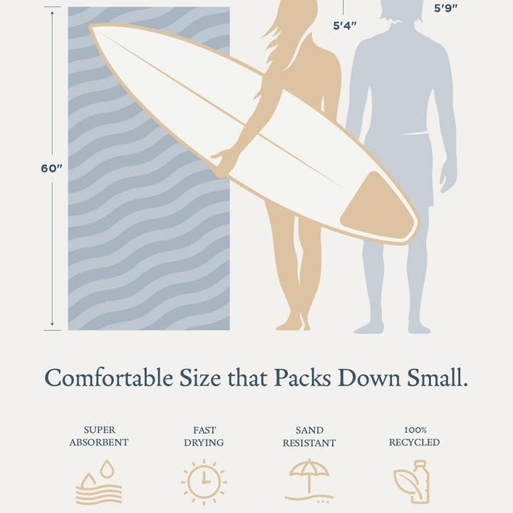 LUVLY+WILDE - Wholesale Beach Towel - Hello Hosta Travel Towel (FS)10