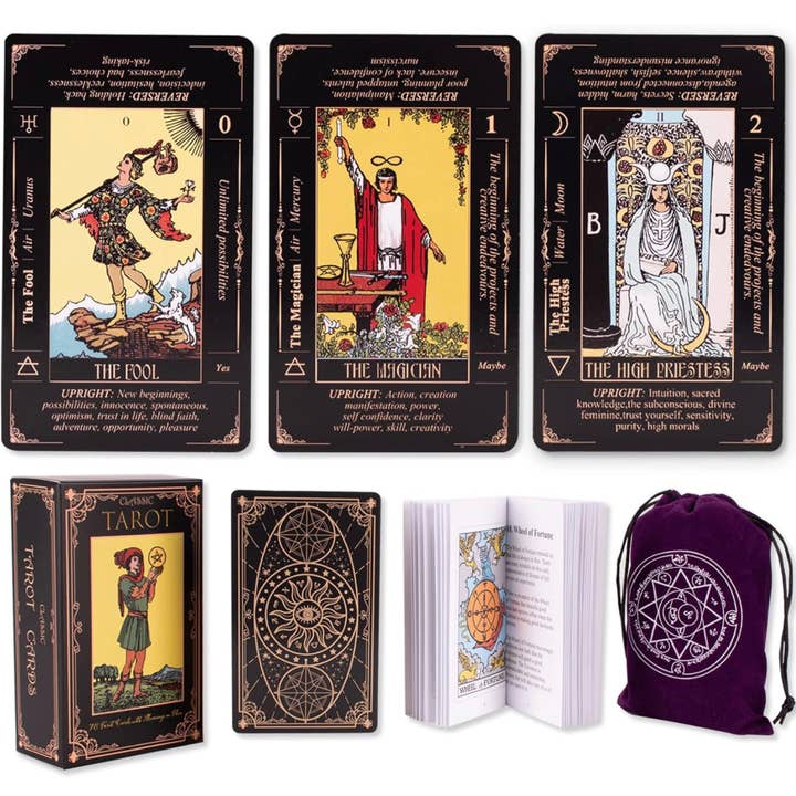 Ruby May Inc. - Wholesale Tarot Cards - Beginners Tarot Cards with Meaning and Keywords and BAG5