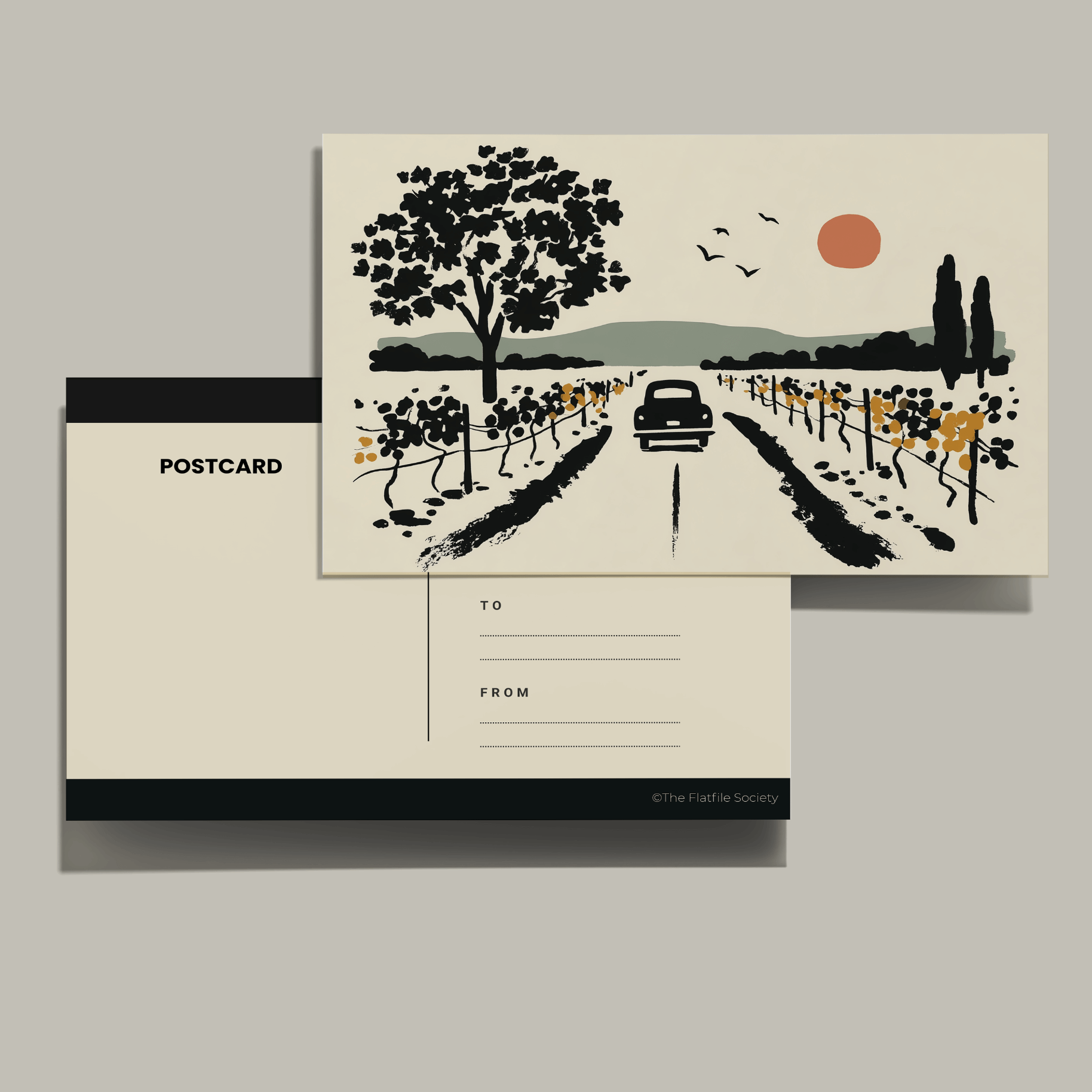 The FlatFile Society - Wholesale Postcard Set - Vineyard Postcard Set – Pack of 253