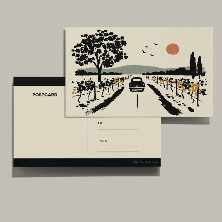 The FlatFile Society - Wholesale Postcard Set - Vineyard Postcard Set – Pack of 253