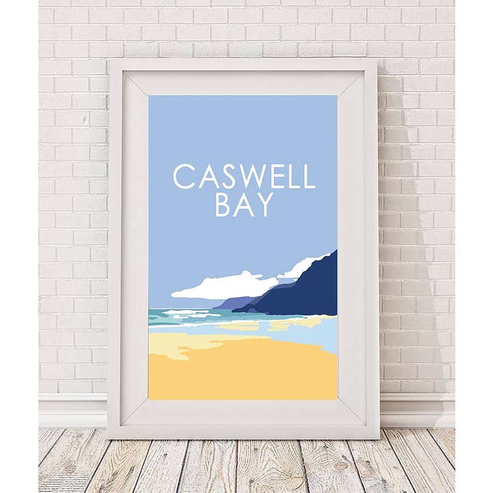Caswell Bay for wholesale by Travel Prints Wales