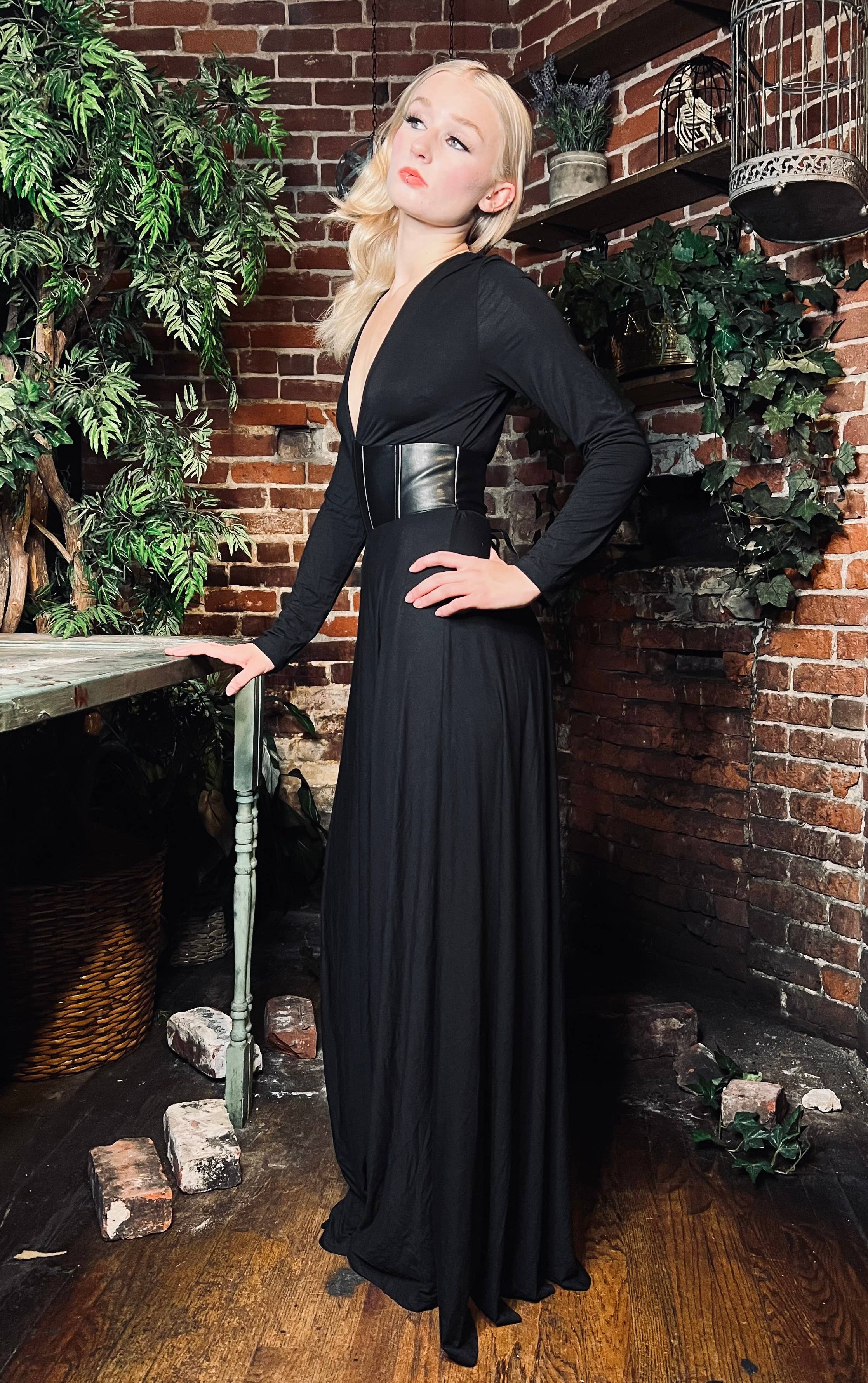 Witchwood Bags – wholesale Dress – Women's – Blair - Jersey Maxi Dress w/ Corset Waist -READY TO SHIP2