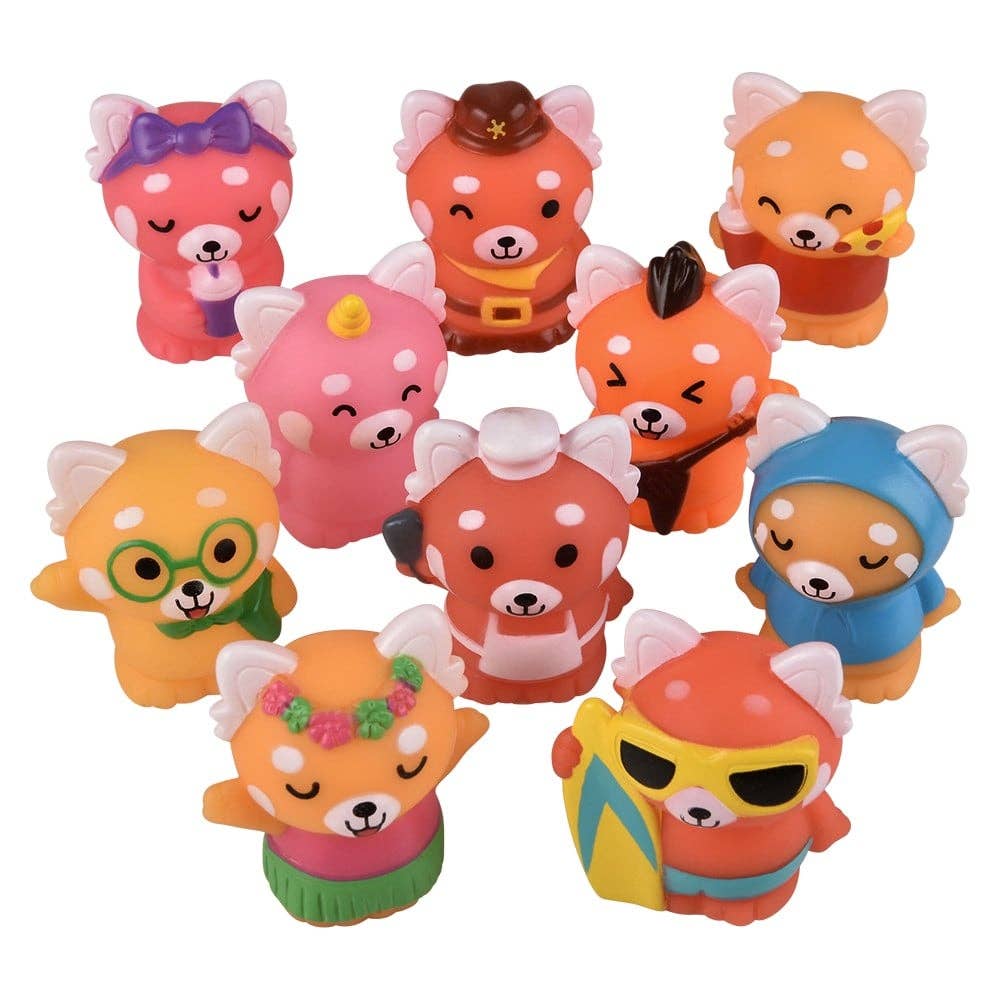 La Luna Bella - Toys - Wholesale Classic Toy - Kids - 2" Red Panda Rubber Characters - LLB Toys0
