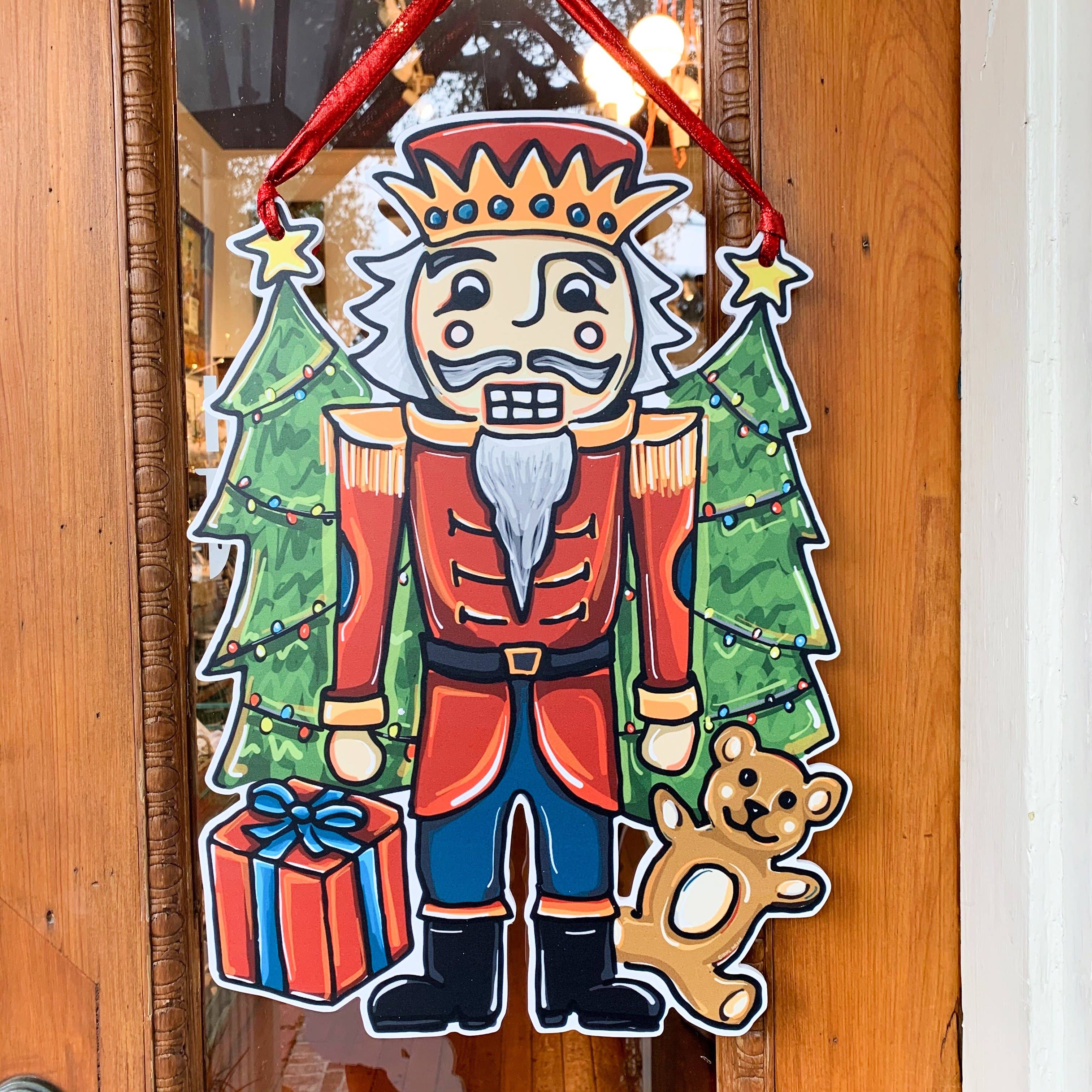 Nutcracker Door Hanger - Christmas Holiday Outdoor Decor for wholesale by Home Malone