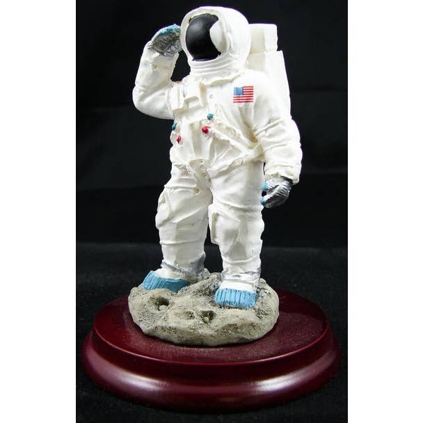 Astronaut on Wood Base 4 1/2" for wholesale by Sea Creations