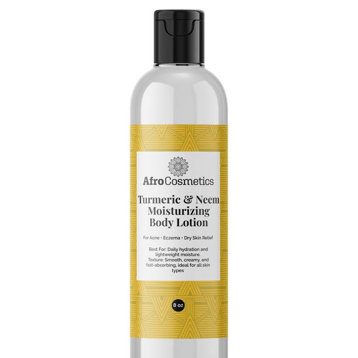 Moisturizing Nourishing Body Lotion Turmeric and Neem 8 oz for wholesale by AfroCosmetics & Culture