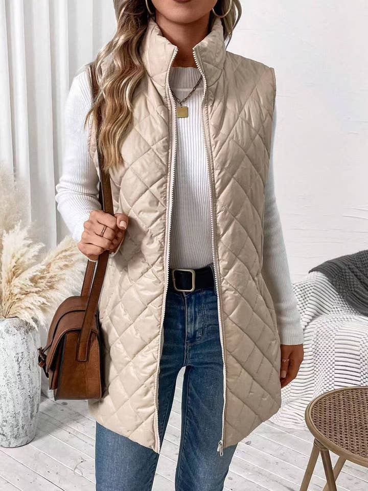 Miss Sparkling - Wholesale Outerwear Vest - Women's - Quilted Thin Vest1